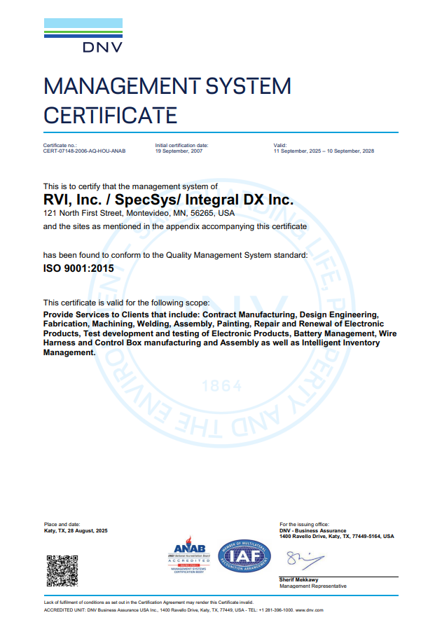 ISO-2009:2015 Certificate